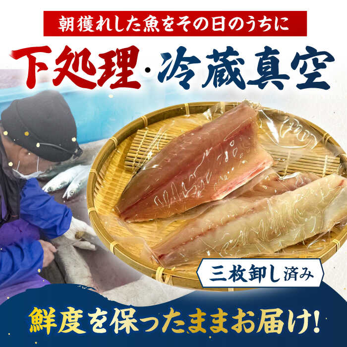 【ふるさと納税】金澤仕立て 鮮魚ボックス 旬の魚2種 五島市/金沢鮮魚[PEP006] 冷蔵 真空パック 新鮮 下処理済み 海鮮 刺身 セット サムネイル2