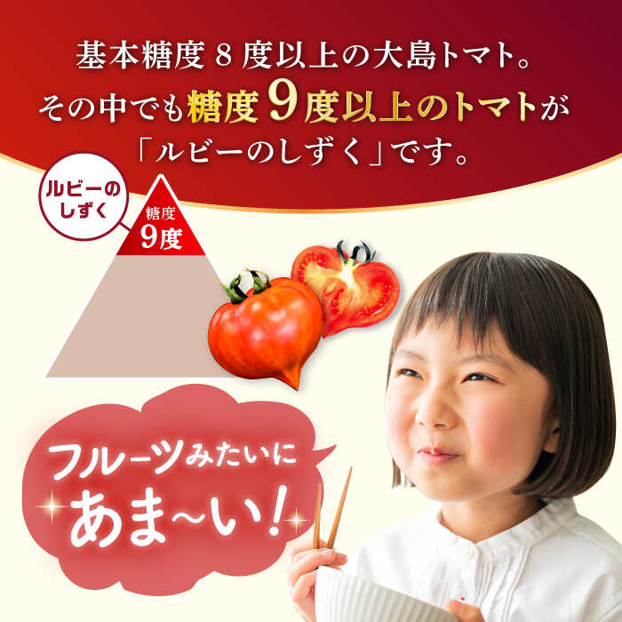 【ふるさと納税】【2回定期便】今シーズンお届け！【特選】ルビーのしずく 約1.2kg＜大島造船所農産G＞ [CCK030] 長崎 西海 とまと トマト 送料無料 フルーツトマト 野菜 人気 贈答 ギフト プレゼント 高糖度 定期便 トマト 高糖度トマト - 画像2