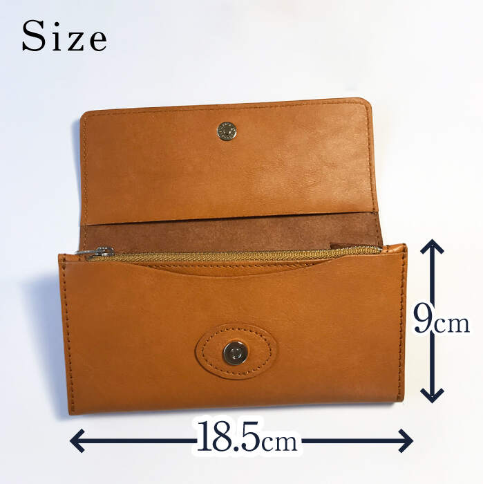 【ふるさと納税】【大切な方へ贈答にも】牛革長財布 キャメル/黒＜グッピーサウンド＞ [CEV004] サムネイル3