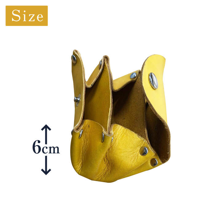 【ふるさと納税】【おしゃれで便利】コインケース 黄色＜グッピーサウンド＞ [CEV005] サムネイル3