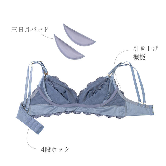 【ふるさと納税】【ノンワイヤーで楽々】FINAL FORM ブラジャー単品 Gray＜株式会社Jubilee＞ [CEY015] サムネイル3