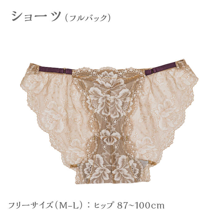 【ふるさと納税】【履き心地もデザインも】ショーツ単品 フルバック champagne gold シャンパンゴールド ＜株式会社Jubilee＞ [CEY047] サムネイル2