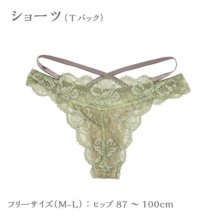 【ふるさと納税】【履き心地もデザインも】ショーツ単品 Tバック Green ＜株式会社Jubilee＞ [CEY050] サムネイル2