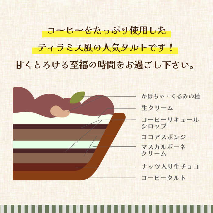 【ふるさと納税】【舌にあふれる季節感♪こだわりのサクサクタルト】ふんわりティラミスのタルト / タルト たると ケーキ タルトケーキ スイーツ デザート / 南島原市 / アトリエジジ [SAA004] - 画像2