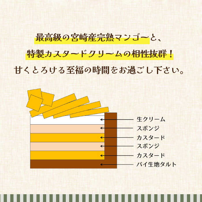 【ふるさと納税】【2026年6月中旬〜発送】【舌にあふれる季節感♪こだわりのサクサクタルト】完熟マンゴーのタルト / タルト マンゴー まんごー 期間限定 果物 フルーツ 果実 くだもの / 南島原市 / アトリエジジ [SAA009] - 画像2