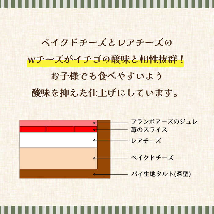 【ふるさと納税】【舌にあふれる季節感♪こだわりのサクサクタルト】苺のWチーズと生チョコムースタルト2種セット / タルト たると ケーキ タルトケーキ スイーツ デザート / 南島原市 / アトリエジジ [SAA013] - 画像3