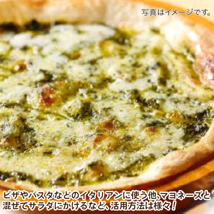 【ふるさと納税】【2026年1月～発送】【愛情たっぷり】 バジルペースト ×3本 / バジルソース パスタソース 常温 パスタソースキッチン 瓶 ギフト ばじるそーす ぱすたそーす 調味料 パスタ ピザ / 南島原市 / ふくはちファーム [SBS026] サムネイル3