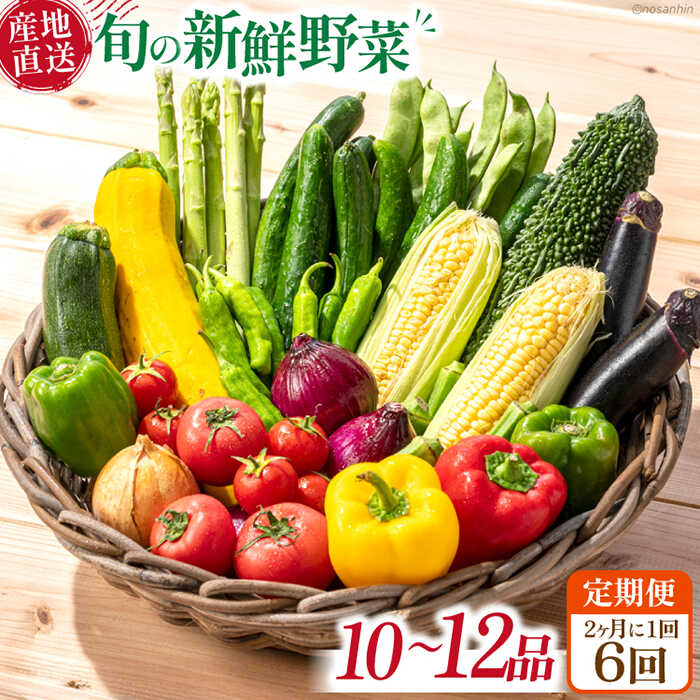 【6回定期便】2ヵ月に1回 旬の新鮮 野菜詰め合わせセット（10品～12品）/ 野菜 定期便 やさい 定期便 野菜セット やさいセット 春野菜 夏野菜 秋野菜 冬野菜 旬新鮮 / 南島原市 /長崎県農産品流通合同会社 [SCB096]