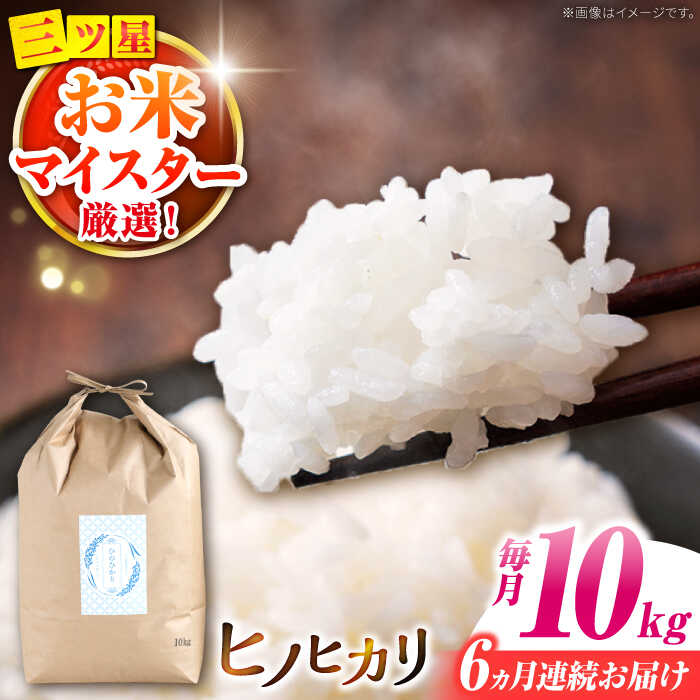【南島原市産ヒノヒカリ】10kg×6回 定期便 / ひのひかり 米 お米 こめ コメ 精米 / 南島原市 / 林田米穀店 [SCO002]