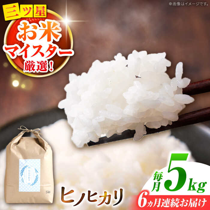 【南島原市産ヒノヒカリ】5kg×6回 定期便 / ひのひかり 米 お米 こめ コメ 精米 / 南島原市 / 林田米穀店 [SCO009]