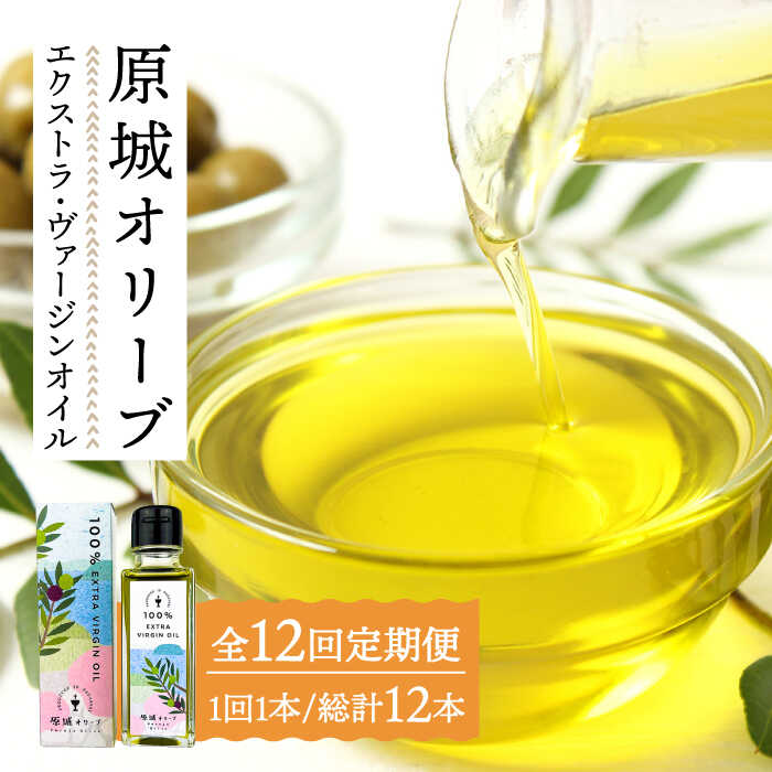 【12回定期便】 原城 オリーブ エクストラ・ヴァージンオイル 100ml 1本 / オリーブオイル オイル 油 調味料 / 南島原市 / ミナサポ [SCW056]