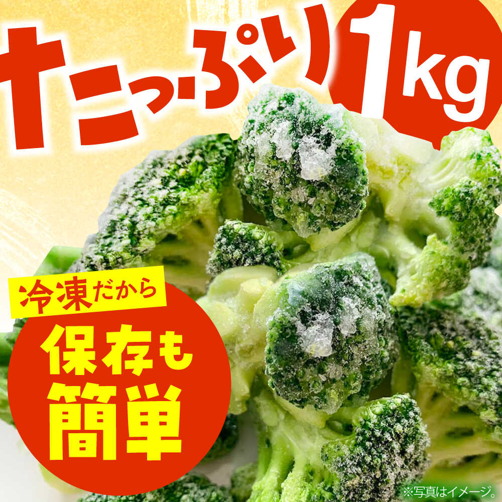 【ふるさと納税】たっぷり 冷凍 ブロッコリー 1kg / ブロッコリー ぶろっこりー 野菜 やさい 小分け 冷凍 筋トレ トレーニング / 南島原市 / 池田海陸物産[SEW006] - 画像2