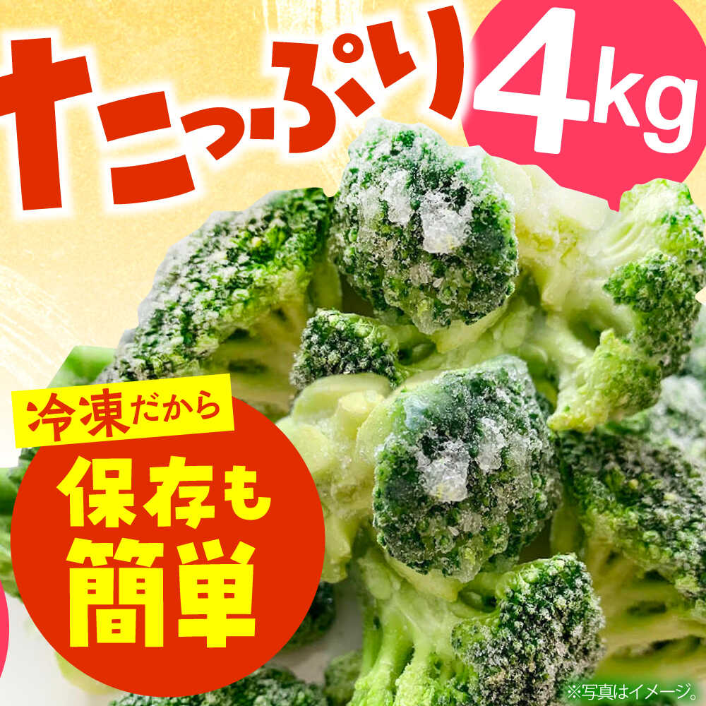 【ふるさと納税】たっぷり 冷凍 ブロッコリー 4kg（1kg × 4袋） / ブロッコリー ぶろっこりー 野菜 やさい 小分け 冷凍 筋トレ トレーニング / 南島原市 / 池田海陸物産[SEW008] - 画像2