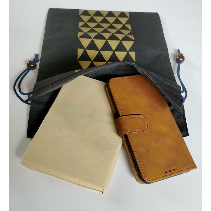 【ふるさと納税】手染め柄 巾着 セット （紫・黒）長与町/染趣庵 [EBM003] 手染め ハンドメイド 小物入れ サムネイル3