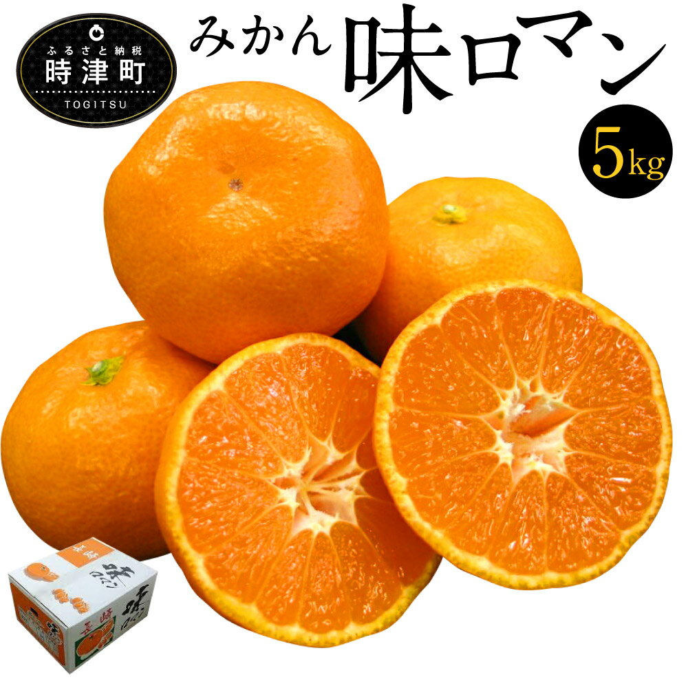 味ロマン みかん 約5kg 糖度12度 （SまたはMサイズ） 【 長崎西彼農業協同組合 】 温州みかん ミカン 蜜柑 オレンジ くだもの 果物 フルーツ 柑橘 長崎県産 九州産 国産 送料無料 【2025年12月上旬~2026年1月上旬迄発送予定】