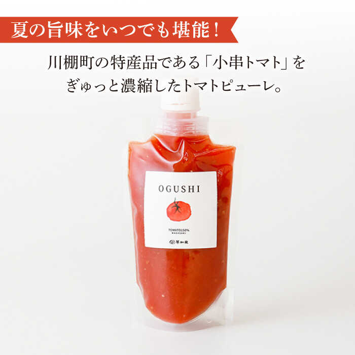 【ふるさと納税】【6回定期便】小串トマト 濃厚150% ピューレ「OGUSHI」160g×10本セット /トマト 調味料 訳あり 加工食品 パスタソース 無添加 トマトジュース 時短 おすそわけ ばらまき 万能 ソース トマトペースト 贈り物 手土産 美容 リコピン 美肌【草加家】 [OBH003] - 画像2