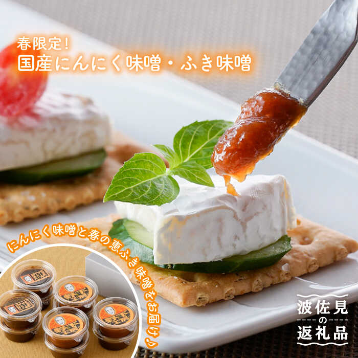 【春限定！大人気 万能調味料と夢のコラボ！】国産 にんにく味噌・ふき味噌 10個セット【野下上絵】 [LE10]