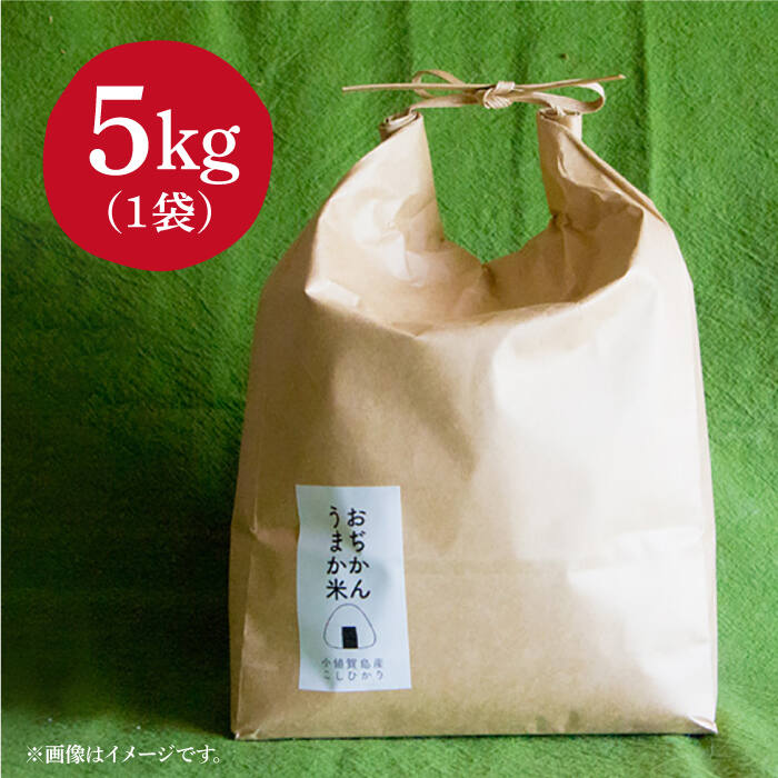 【ふるさと納税】【令和7年度産】【5kg】 米 お米 おぢかんうまか米（小値賀町産こしひかり 5kg ・精白米） [DAB014] 長崎 五島列島 小値賀 国産 コシヒカリ こしひかり 米 お米 白米 ご飯 精米 お弁当 常温 - 画像3