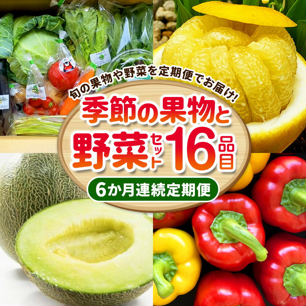 【ふるさと納税】【6か月連続定期便】季節の果物と野菜セット 16品目 定期便 全6回 定期配送 野菜 セット やさい 新鮮 旬 果物 くだもの フルーツ 季節 詰合せ 詰め合わせ 冷蔵 九州 熊本県 送料無料 - 画像2