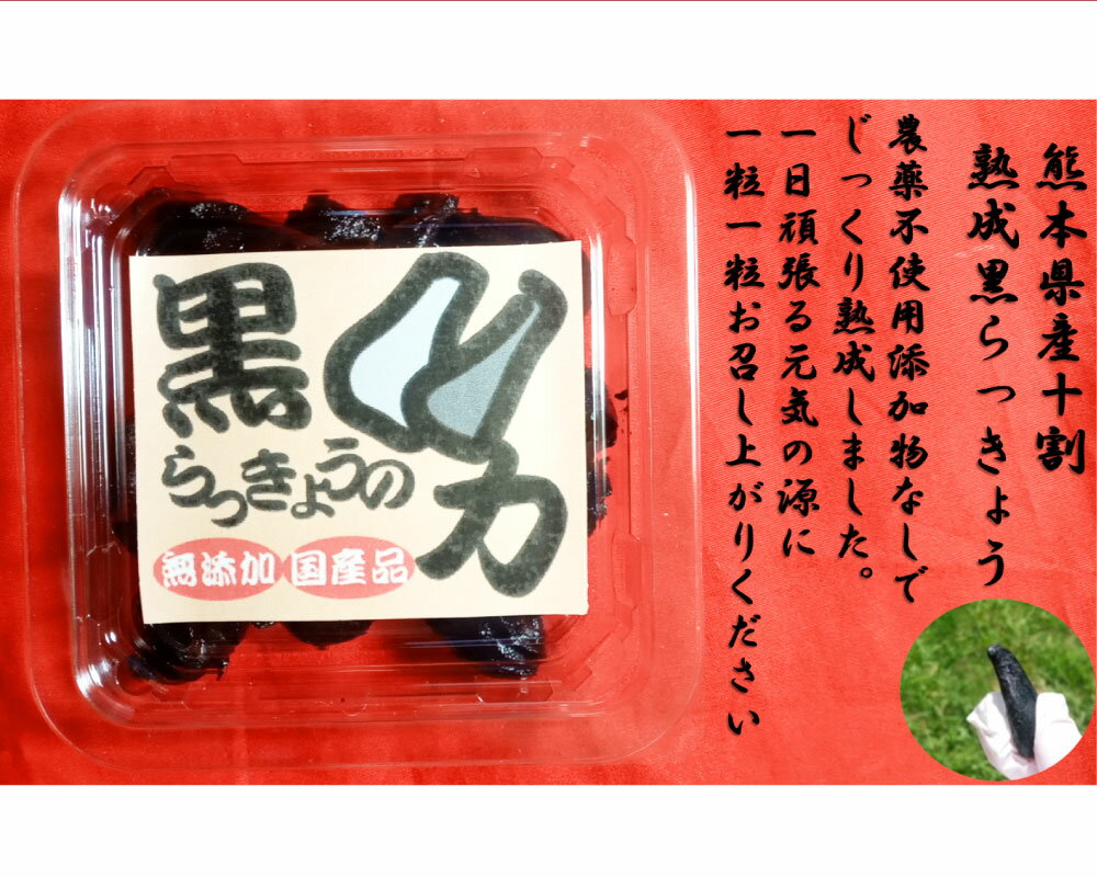 【ふるさと納税】熊本県産黒らっきょうの力 3パック（40g×3） 合計120g 辣韮 ラッキョウ 野菜 常温 熊本県産 長期間熟成 加工品 加工食品 九州 熊本県 送料無料 - 画像3
