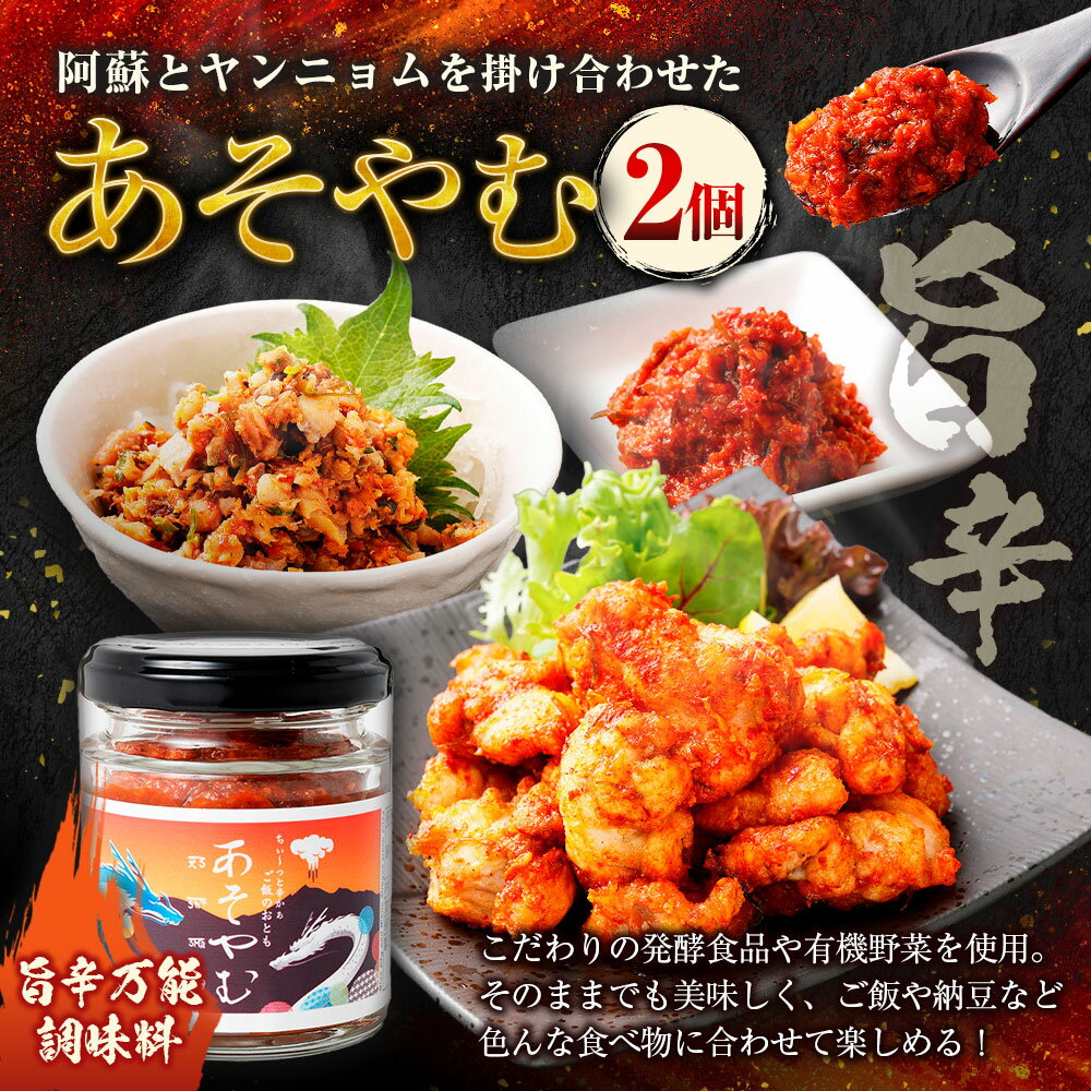 【ふるさと納税】 発酵料理人が考えた 発酵万能調味料 ！ 阿蘇 （あそ）と ヤンニョム （薬念）を掛け合わせて生まれた「あそやむ」 2個 計200g 旨辛 辛い 調味料 万能調味料 ご飯のお供 発酵食品 食品 九州 熊本県 送料無料 サムネイル2