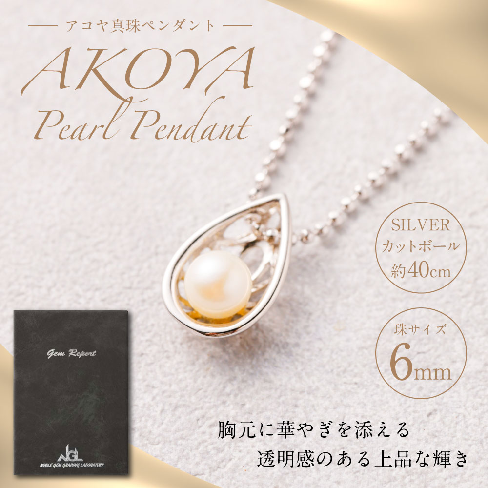 【ふるさと納税】 SILVER アコヤ真珠 6mm ペンダント あこや パール アコヤ アコヤパール パールペンダント 真珠 アクセサリー ジュエリー おしゃれ シンプル ギフト プレゼント 国産 国内産 送料無料 サムネイル2