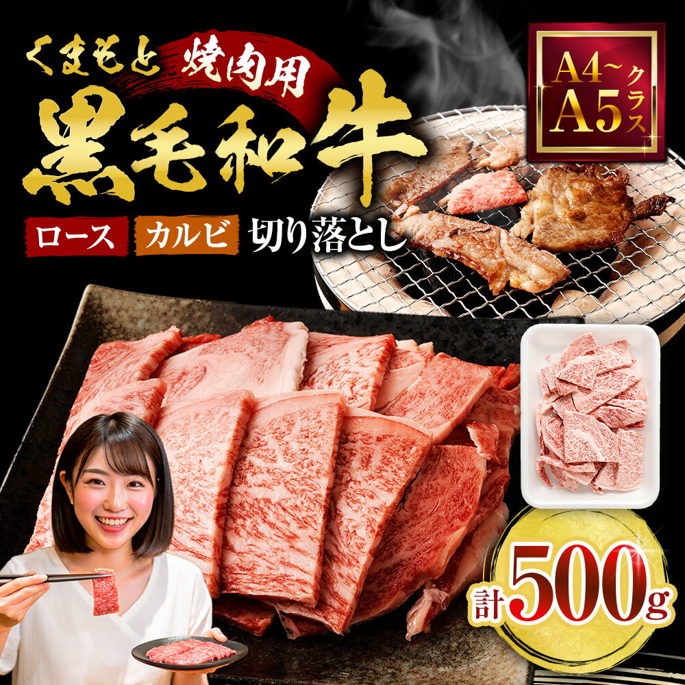 【ふるさと納税】 くまもと黒毛和牛 焼肉用 ロース カルビ 切り落とし 500g 11000円 1万1000円 黒毛和牛 スライス肉 牛肉 お肉 焼き肉 焼肉 A4〜A5 冷凍 熊本県 九州産 国産 送料無料 サムネイル3