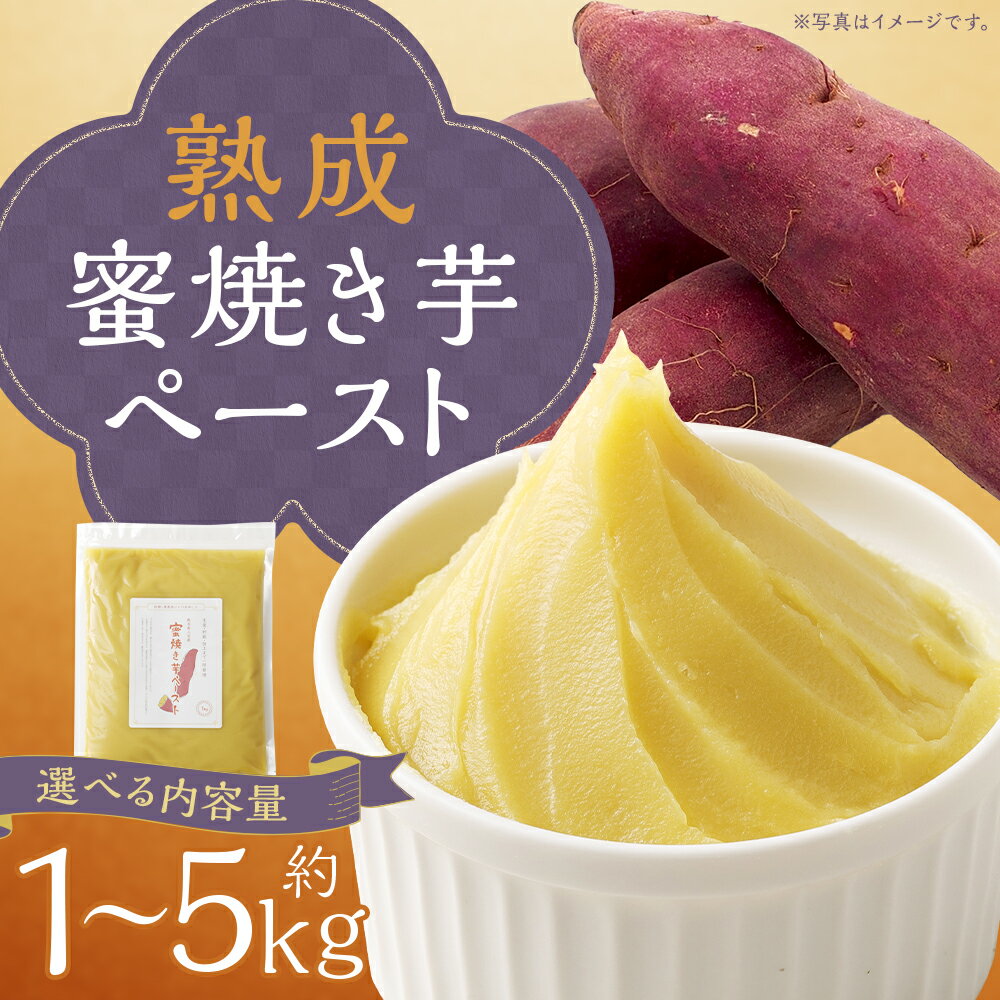 【ふるさと納税】熊本県人吉産 熟成蜜焼き芋ペースト 約1kg/約3kg/約5kg 選べる内容量 1パック約1kg さつまいも さつま芋 焼芋 特産品 紅はるか ペースト 砂糖不使用 スイーツ デザート 人吉市 冷凍 送料無料 - 画像2