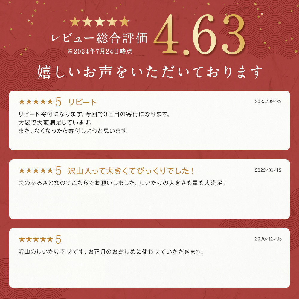 【ふるさと納税】人吉球磨産 しいたけ 訳あり椎茸 300g×2袋 合計600g 椎茸 ご家庭用 熊本県人吉産 原木栽培椎茸 乾しいたけ 干し椎茸 干ししいたけ 乾椎茸 九州 業務用 送料無料 - 画像3