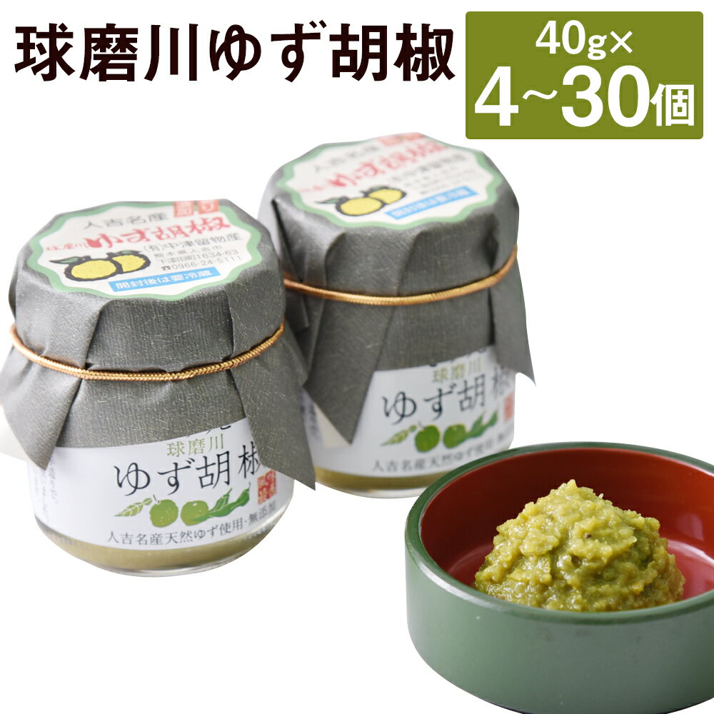 人吉球磨の球磨川ゆず胡椒 40g 4本/8本/12本/16本/20本/24本/30本 選べる内容量 無添加 天然柚子 青ゆず 調味料 こしょう 柚子 九州 熊本 送料無料