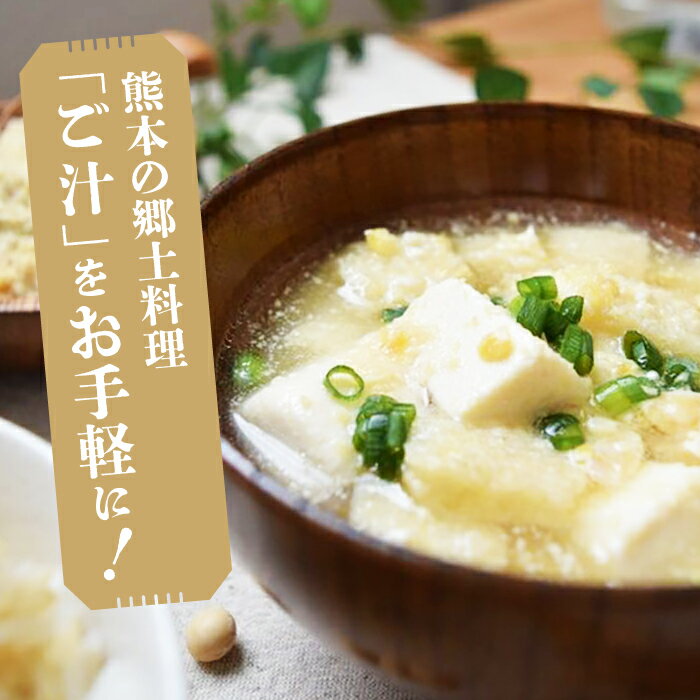 【ふるさと納税】元祖！『ご汁の素』10袋セット 【熊本県産大豆使用】【株式会社 れんげ・カンパニー】[ZAX001] 大豆 お味噌汁 味噌汁 郷土料理 - 画像2