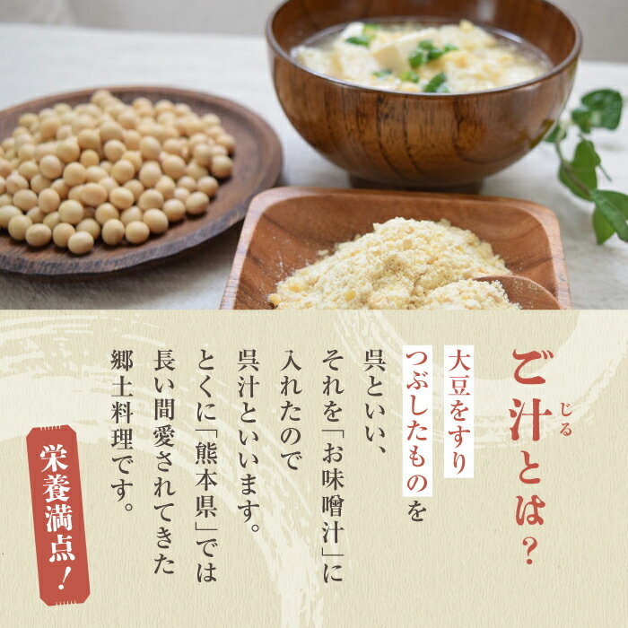【ふるさと納税】元祖！『ご汁の素』10袋セット 【熊本県産大豆使用】【株式会社 れんげ・カンパニー】[ZAX001] 大豆 お味噌汁 味噌汁 郷土料理 - 画像3