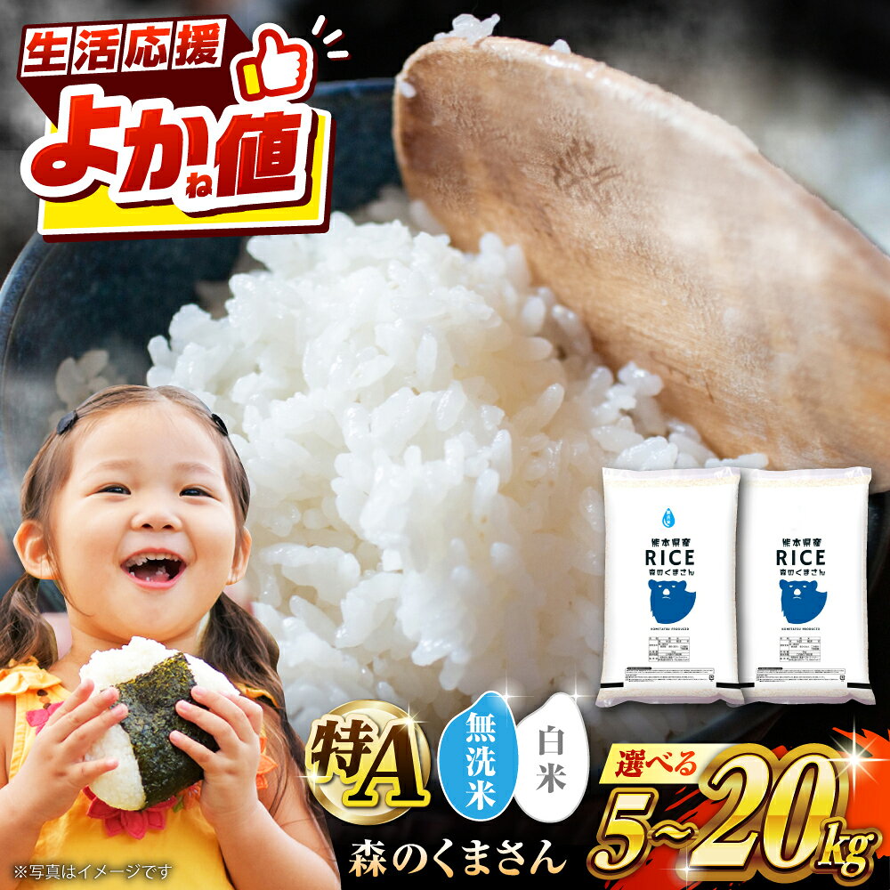 〈令和7年度産米〉 容量・無洗米も選べる！森のくまさん 5kg 10kg 20kg 【株式会社 農産ベストパートナー】[ZBP035] お米 米 無洗米 白米 人気 ご飯 ごはん 送料無料 令和7年