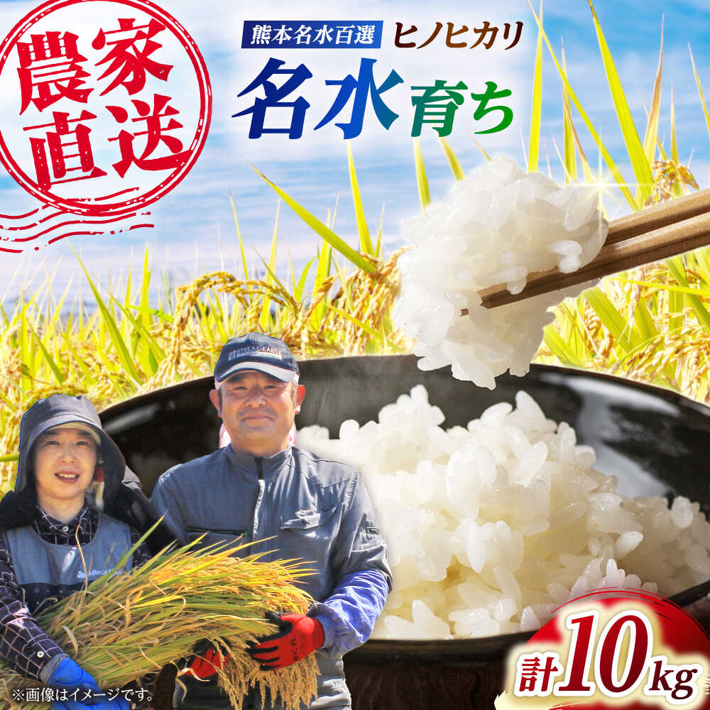 〈令和7年度産米〉ヒノヒカリ 白米 10kg （5kg×2袋）【竹下農園】[ZEL001] 白米 米 おすすめ 人気 ランキング ブランド 量 口コミ 評判 ひのひかり 名水 百選 国産 九州 熊本県 山鹿 コスパ こめ ご飯 ごはん ライス お取り寄せ 事業者応援 特産品