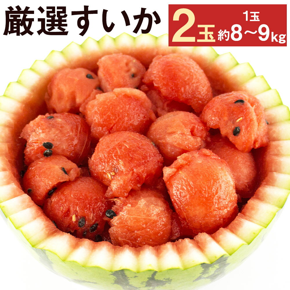 厳選 すいか 約8kg〜9kg×2玉【メロンドーム】 品種おまかせ ランダム 果物 フルーツ スイカ 西瓜 九州産 熊本県産 送料無料【2026年5月中旬より順次発送予定】【先行予約】