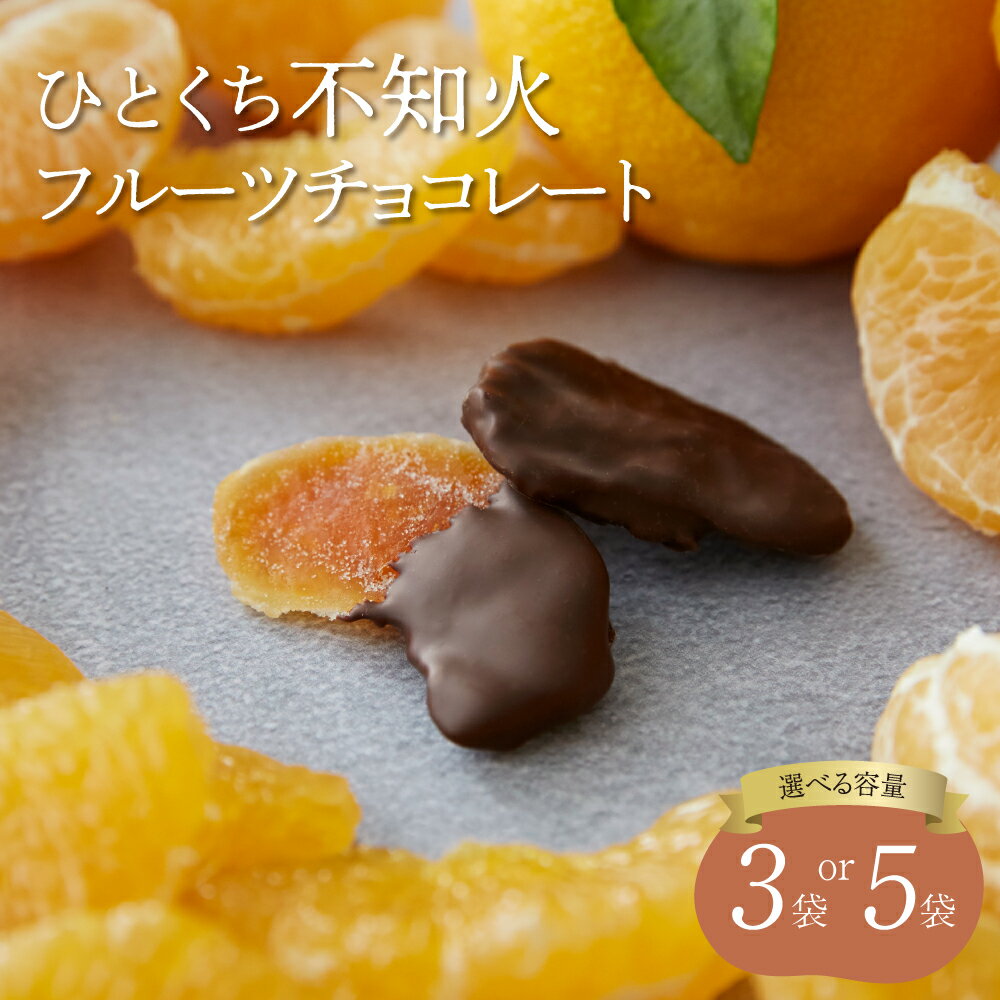 【7営業日以内発送】ひとくち不知火フルーツチョコレート 【選べる容量】3袋 もしくは 5袋 株式会社HITOKUCHI