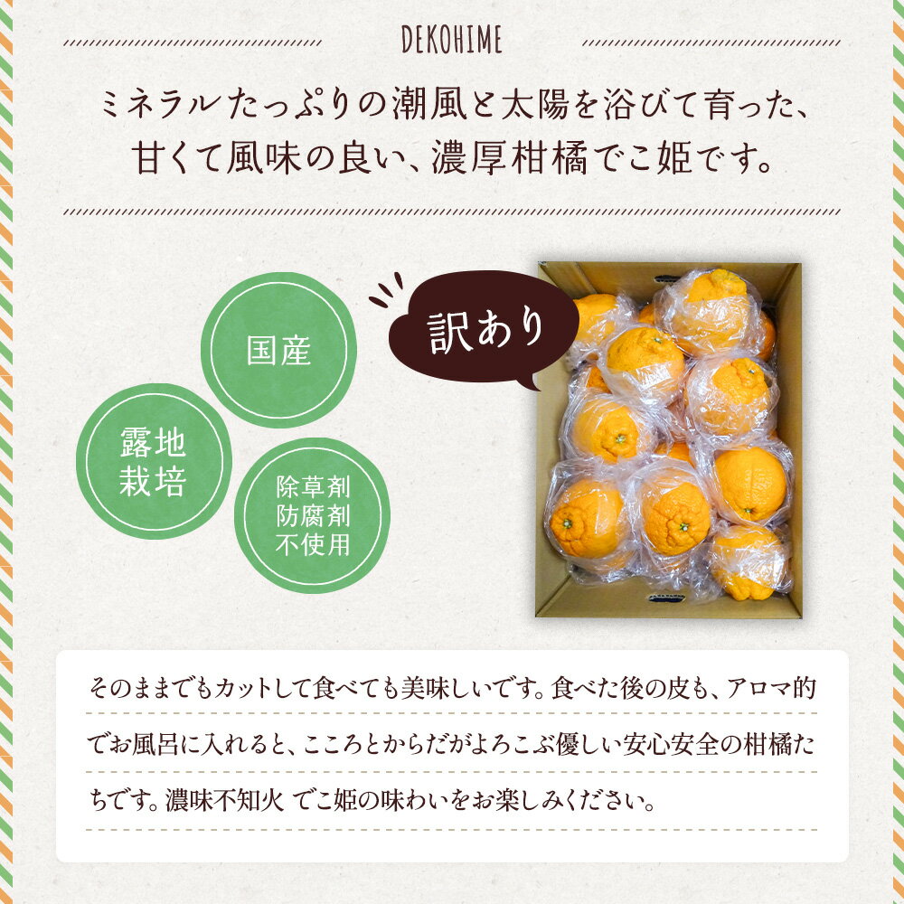 【ふるさと納税】 先行予約 不知火 訳あり でこ姫 約5kg (18〜25個) 【2026年2月中旬-5月下旬発送】 みかん しらぬい 柑橘 宇城市産 熊本県産 九州産 国産 オレンジ ミカン わけあり 傷 キズ 甘い 家庭用 自宅用 蜜柑 濃厚 ジューシー 吉田レモニー サムネイル3