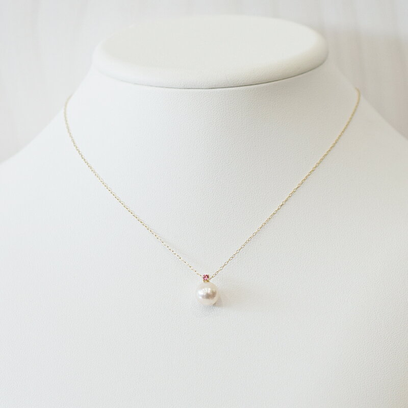 【ふるさと納税】あこや真珠 ペンダント ネックレス 8mm - 8.5mm ホワイトピンク 本真珠 誕生石 10月 ピンクトルマリン 半貴石 選べる 金具 K10YG K10WG イエローゴールド ホワイトゴールド 品質保証書 ジュエリーケース 真珠てりクロス お取り寄せ 熊本県 天草市 送料無料 サムネイル3