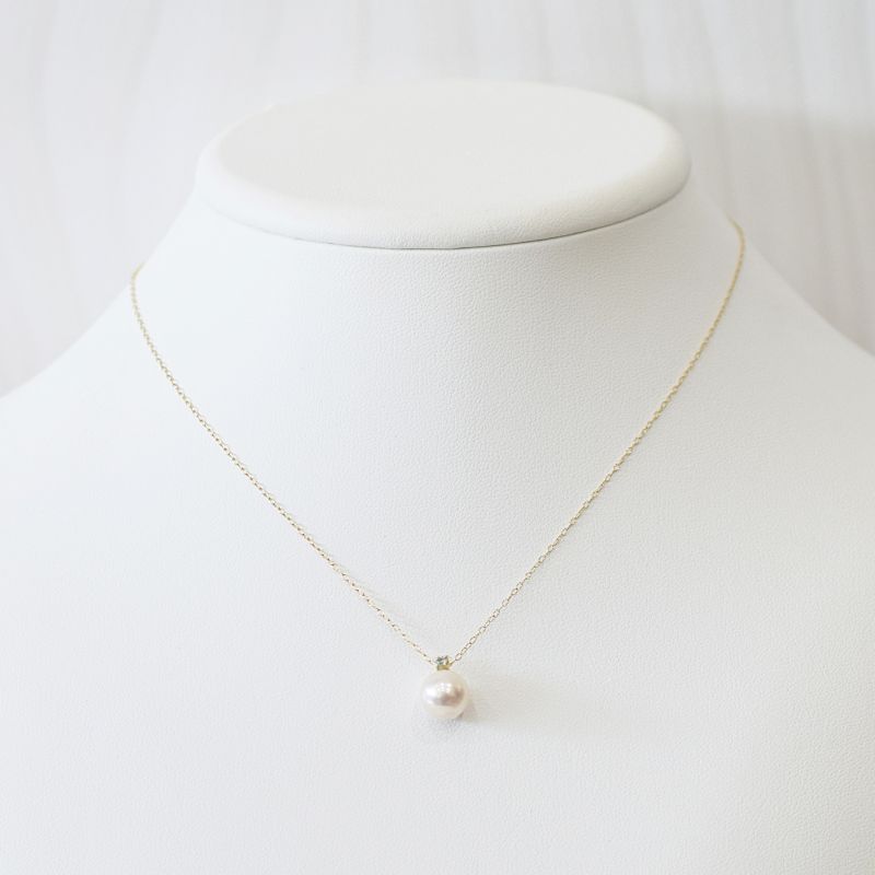 【ふるさと納税】あこや真珠 ペンダント ネックレス 8mm - 8.5mm ホワイトピンク 本真珠 誕生石 11月 ブルートパーズ 半貴石 選べる 金具 K10YG K10WG イエローゴールド ホワイトゴールド 品質保証書 ジュエリーケース 真珠てりクロス お取り寄せ 熊本県 天草市 送料無料 サムネイル3