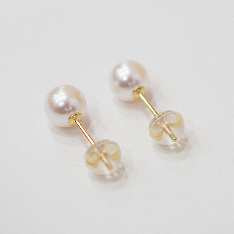 【ふるさと納税】ピアス あこや真珠 6mm - 6.5mm 選べる 金具 K18YG K14WG PT900 チタン ホワイトピンク 真珠 パール アクセサリー ジュエリー 品質保証書 ジュエリーケース 真珠てりクロス お取り寄せ 熊本県 天草市 送料無料 サムネイル3
