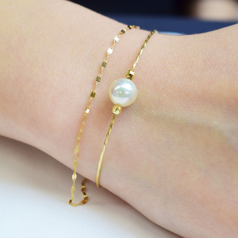 【ふるさと納税】天草産 8-8.5mm あこや真珠 パール ブレスレット ホワイトピンク サムネイル3