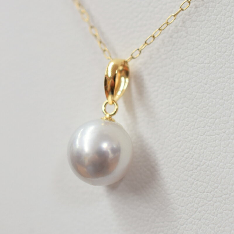 【ふるさと納税】8.5mm - 9mm ネックレス あこや 真珠 ナチュラル 1粒 ネックレス ペンダント K18 珍珠 熊本県 天草市 送料無料 サムネイル2