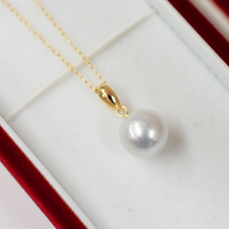 【ふるさと納税】8.5mm - 9mm ネックレス あこや 真珠 ナチュラル 1粒 ネックレス ペンダント K18 珍珠 熊本県 天草市 送料無料 サムネイル3