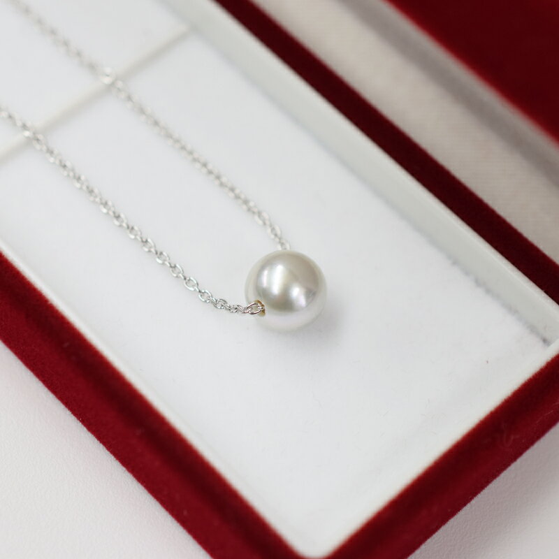 【ふるさと納税】選べる金具 あこや真珠 ネックレス 8.5mm - 9mm 1粒 ナチュラルカラー スルーネックレス SV925 シルバー925 天草産 真珠 熊本県 天草市 お取り寄せ アクセサリー ジュエリー おしゃれ 特別な日 普段使い 送料無料 サムネイル3