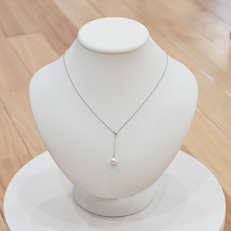 【ふるさと納税】真珠 ネックレス あこや真珠 ホワイトピンク 7.5mm - 8mm 1粒 パール Yスタイル SV925 シルバー925 あずきチェーン 真珠 ジュエリー ケース付き アクセサリー 品質保証書 てりクロス 熊本県 天草市 送料無料 サムネイル2