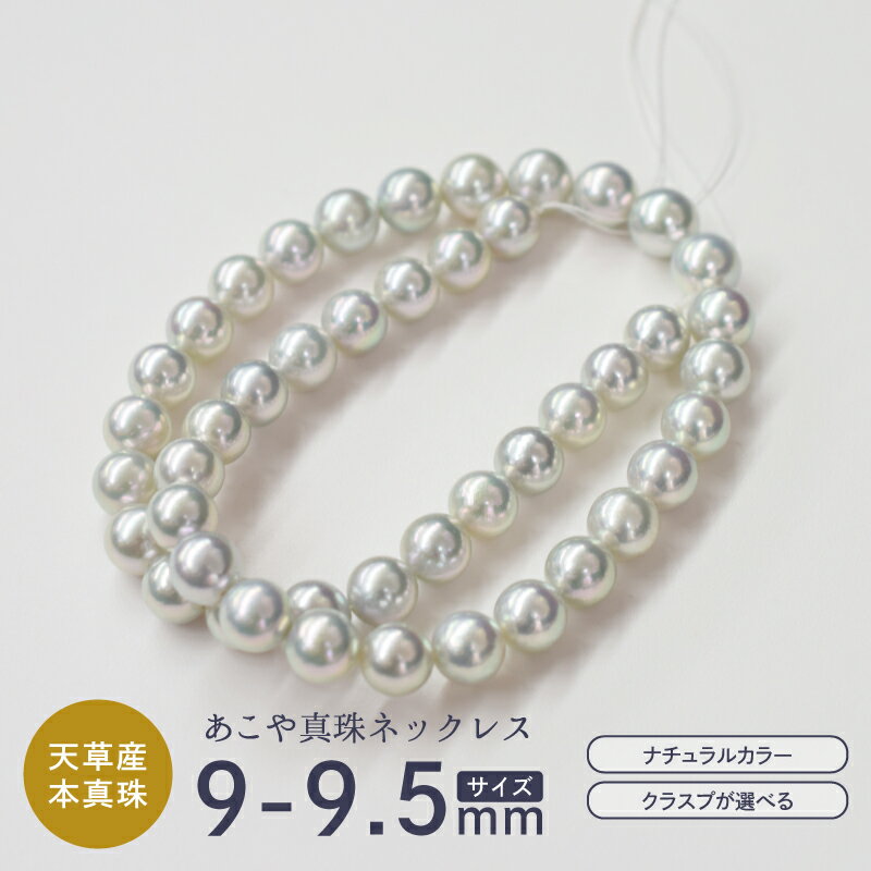 あこや真珠 ネックレス 9mm - 9.5mm 真珠 選べる 種類 ノーマル ライン ボール ゴールドメッキ シルバー ナチュラル 品質保証書 ジュエリーケース 真珠てりクロス 真珠科学研究所 鑑別書 鑑定書 アクセサリー チョーカー ジュエリー 熊本県 天草市 送料無料