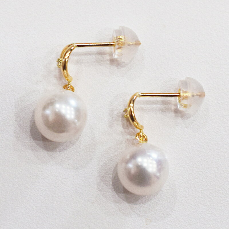 【ふるさと納税】ピアス あこや真珠 7.5mm - 8mm ダイヤモンド 0.01ct 選べる 金具 K18YG K14WG ホワイトピンク 真珠 パール 揺れる アクセサリー ジュエリー 品質保証書 ジュエリーケース 真珠てりクロス お取り寄せ 熊本県 天草市 送料無料 サムネイル2