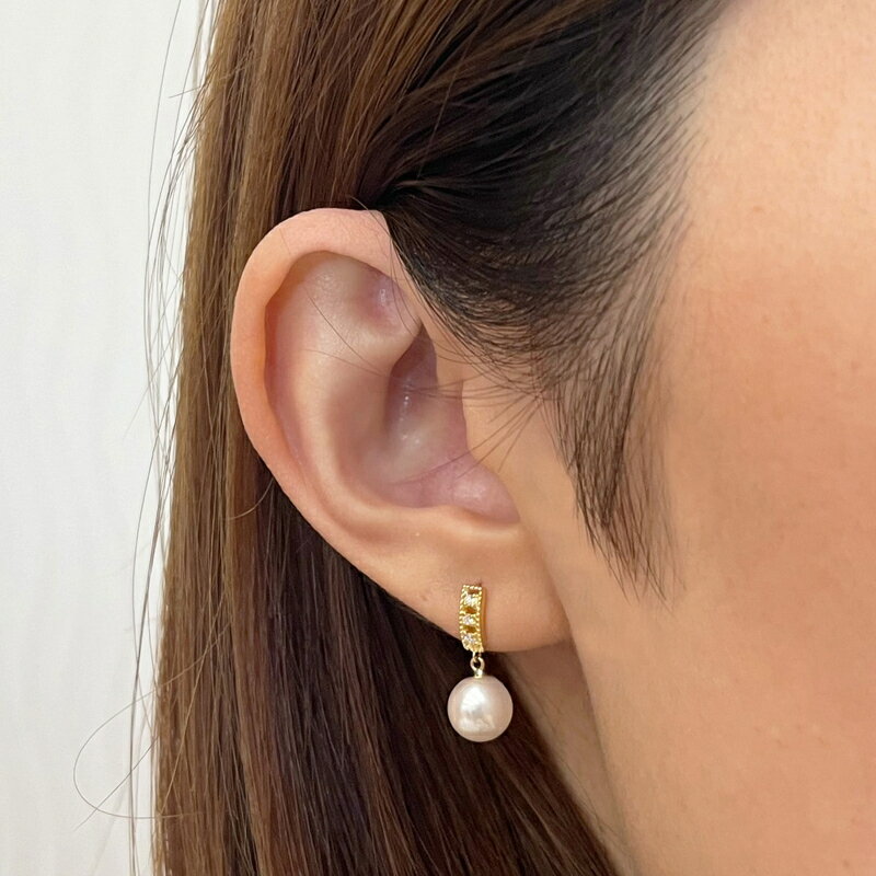 【ふるさと納税】ピアス あこや真珠 7.5mm - 8mm ダイヤモンド 0.03ct 3連 選べる 金具 K18YG K14WG ホワイトピンク 真珠 パール 揺れる アクセサリー ジュエリー 品質保証書 ジュエリーケース 真珠てりクロス お取り寄せ 熊本県 天草市 送料無料 サムネイル3