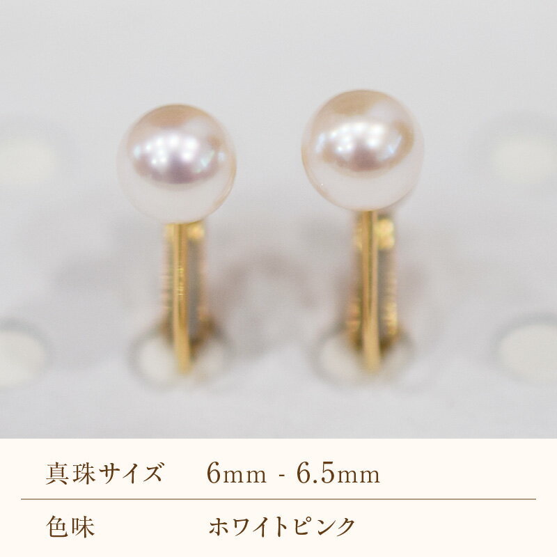 【ふるさと納税】イヤリング あこや真珠 6mm - 6.5mm 選べる 金具 K18YG K14WG 直結タイプ ブラタイプ ホワイトピンク 真珠 パール アクセサリー ジュエリー 品質保証書 ジュエリーケース 真珠てりクロス お取り寄せ 熊本県 天草市 送料無料 サムネイル2