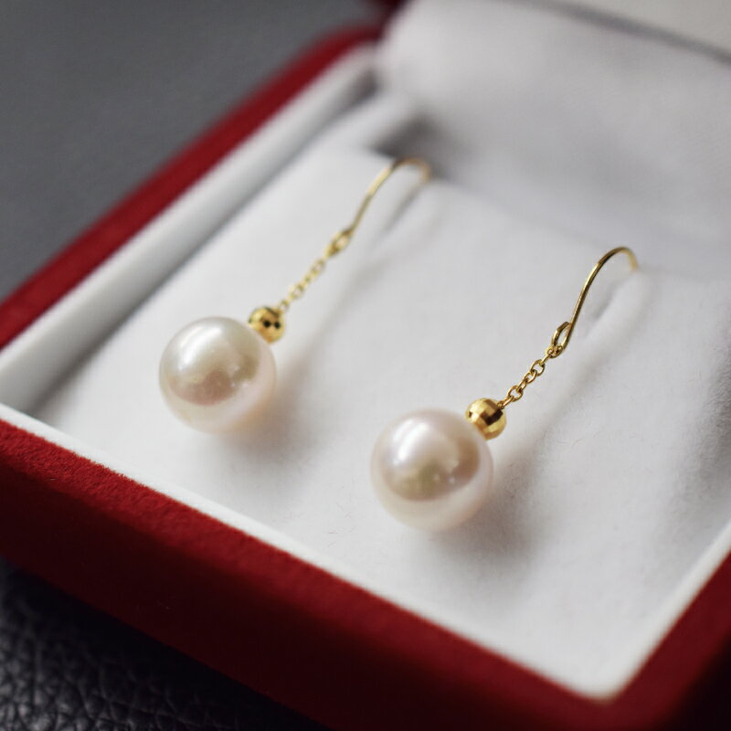 【ふるさと納税】天草産 7.5mm - 8mm ピアス あこや真珠 ホワイトピンク フック 揺れる 花珠級 サムネイル2